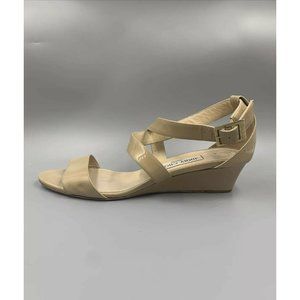 Jimmy Choo Womens Wedge Shoes 39.5EU/9.5US Beige P